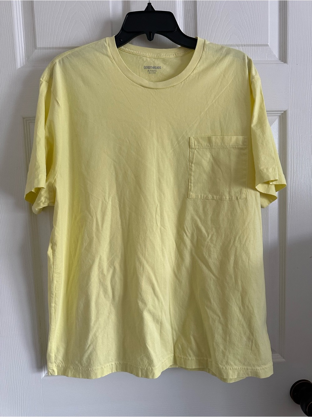 Goodthreads Men’s Pocket Tee - Pale Yellow 100% cotton